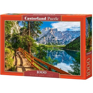 1000 Piece Jigsaw Puzzle, Braies Lake, Italy, Landscape Puzzle of Italy with Mountains, Dolomites, South Tyrol, Adult Puzzle, Castorland C-104109-2 - 1 of 4