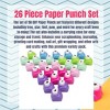 Scrapbook Paper Punch - 26pc Mini Paper Hole Punchers w Case - All Different Crafting Designs - Great Gift - 2 of 4