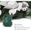 6Ft Pre-Lit Christmas Garland, Battery Operated Xmas Garland with 20 LED, Ball Ornaments Ribbons Bows for Mantel Table Centerpiece Home Decor, Silver - 4 of 4