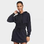 Women's Full Zip French Terry Cropped Hooded Sweatshirt - JoyLab™