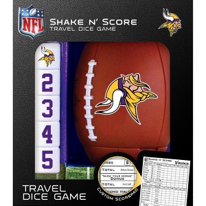 MasterPieces Officially Licensed NFL Minnesota Vikings Shake N' Score Dice Game for Age 6 and Up - 1 of 4