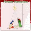 Costway 6 FT Lighted Nativity Scene with 240 LED Lights Zip Ties & Ground Stakes - 3 of 4