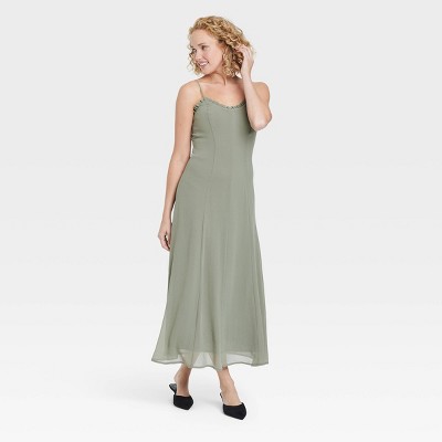 Women's Chiffon Ruffle Maxi Dress - A ...