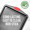 NutriChef Large Cookie Sheet - Deluxe Nonstick Gray Coating Inside & Outside With Red Silicone Handles - 4 of 4