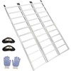 77"x54" Tri-Fold Truck Loading Ramps - 1500LB Capacity, Aluminum with Load Straps & Treads for ATV, UTV, Tractors, Pickup Trucks - 2 of 4