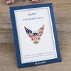 Anna-Kaci Bald Eagle American Flag Shield Brooch Pin with Patriotic Gift Card & Envelope - 3 of 4