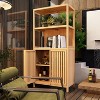 Bamboo Storage Cabinet, Coffee Bar Cabinet, Sideboard Buffet for Kitchen, Living Room, Entryway, Natural - 2 of 4