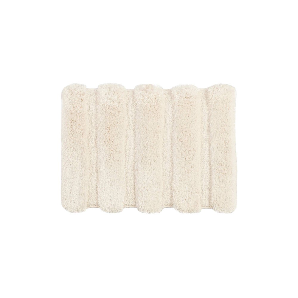  Tufted Pearl Channel Solid Bath Rug Beige