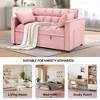 Bestier Multi-functional Sofa Bed with Cup Holder and USB Port, Pink - 3 of 4