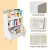 QingMoon Kids Bookshelf, Multi-Layer Book Display Stand, Toy Storage Organizer with Solid Wood Legs for Nursery, Living Room and Hallway - 4 of 4