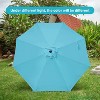 Gulches Simple 9'Patio Umbrella Outdoor Table Market Yard Umbrella with Push Button Tilt/Crank,8 Sturdy Ribs for Garden,Deck,Backyard,Turquoise - 2 of 4
