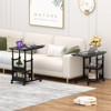 Aheaplus Height Adjustable C Table with USB Port and Wheels - 2 of 4