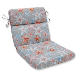 Outdoor/Indoor Stars Collide Gray Rounded Corners Chair Cushion - Pillow Perfect