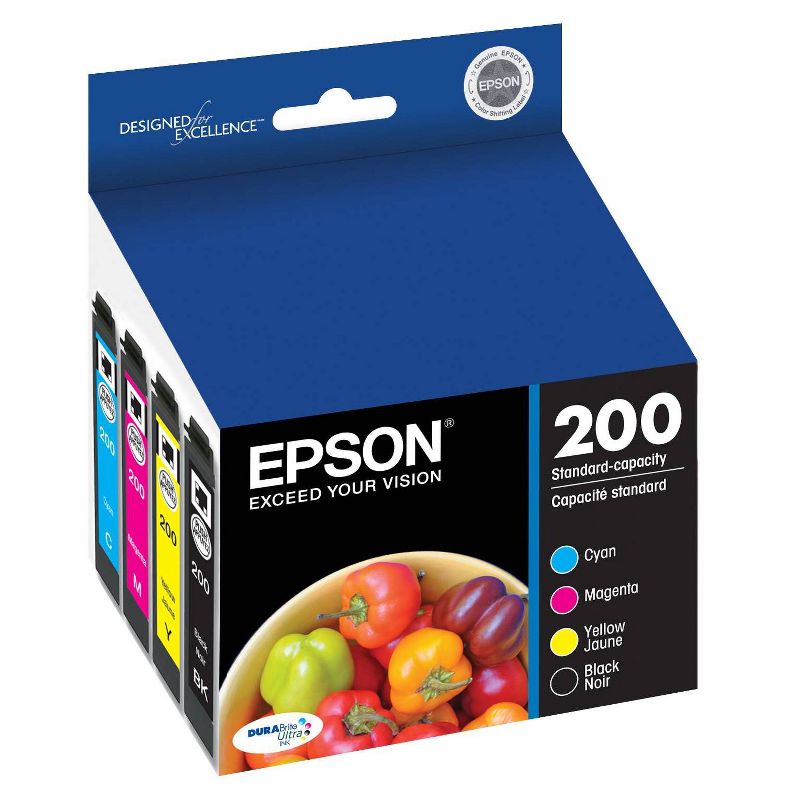Epson 200 Single, 2pk, 3pk, & 4pk Ink Cartridges - Black, Yellow, Magenta, Cyan, Multicolor, 3 of 9