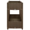 vidaXL Brown Rectangular Raised Bed - 47.2"x15.7"x28" Polypropylene Outdoor Planter with Shelves for Plants, Vegetables, Herbs and Flowers - 4 of 4