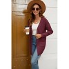 Women's Fall Long Sleeve Knit Sweater Cardigan Casual Summer Loose Fit Sweater Jacket Shirt Top - 4 of 4