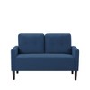 51.2" Loveseat for Small Spaces, Modern Linen Blend Sofa with Ergonomic Back & Removable Cushions, 51.2"x28"x33.9"H - 3 of 4