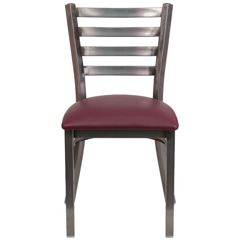 Flash Furniture Clear Coated Ladder Back Metal Restaurant Chair, 6 of 8