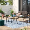 Glass Rectangle Outdoor Patio Coffee Table Black - Room Essentials™ - 2 of 4