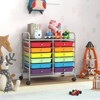 Costway 12 Drawers Rolling Cart Storage Scrapbook Paper Studio Organizer Bins Multicolor - 2 of 4