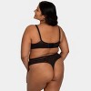 Curvy Couture Womens Plus Size Shimmer High Cut Thong Panty - 3 of 4