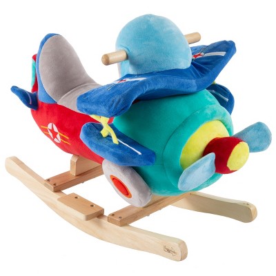 Toy Time Kids Plush Rocking Plane Toy – 24" x 20"