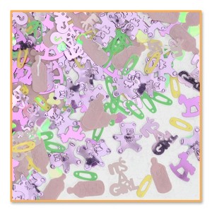 Beistle It's A Girl Confetti, 4 bags of .5 oz each (4/Pkg) Multicolored - 1 of 1