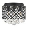 Elegant Lighting Tully 3 light Matte Black Flush Mount - 3 of 4