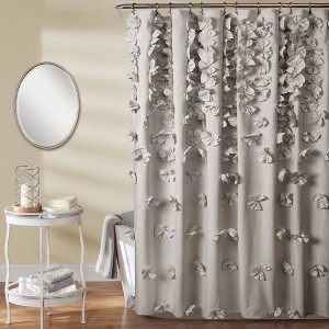 Riley Shower Curtain Light Gray - Lush Decor