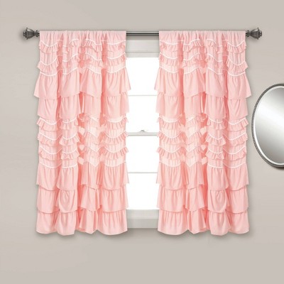 52" x 63" Kemmy Window Curtain Panel Single Peachy Pink - Lush Décor