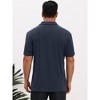 TATT 21 Men's Jacquard Texture Short Sleeve Button Down Collared Business Polo Shirt - 3 of 4