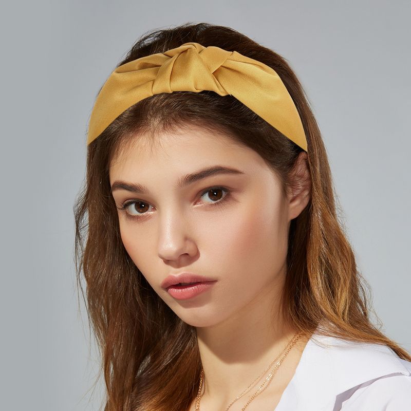 Unique Bargains Women's Satin Knotted Headband Hairband 1.2" Wide, 2 of 7