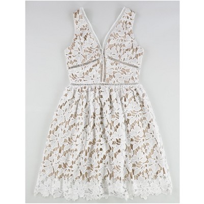 bar III Womens Contrast Fit & Flare Dress