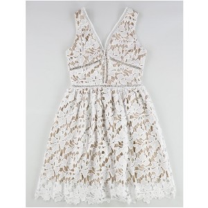 bar III Womens Contrast Fit & Flare Dress - 1 of 2