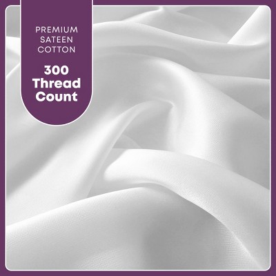 Twin White Cotton Percale Fitted Sheet