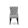 East West Furniture DAP2F23 Dallas Parson Kitchen Chairs - Button Tufted Nailhead Trim Beige Red faux Leather  Dining Chairs, Set of 2, linen white - 3 of 4