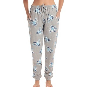 Just Love Womens Buffalo Plaid Knit Jersey Pajama Pants - Buffalo Check Jogger PJ Bottom - 1 of 3