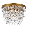 Elegant Lighting Nordic 3 light Antique Silver Flush Mount Clear Royal Cut Crystal - 3 of 4