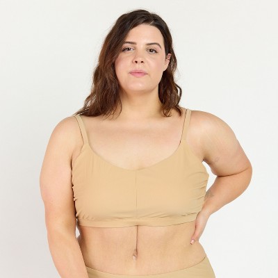 Calypsa Women's Plus Size Adjustable Strap Swim Bra