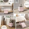 StorageBud Storage Ottoman for Bedroom End of Bed, Velvet Storage Bench, Large Storage Ottoman Bench, Entryway Bench with Storage - 4 of 4