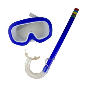 Pool Central Age 3-8 - Blue Mask and Snorkel Swimming Set for Children - 1 of 4