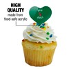 Mississippi Valley State University Delta Devils Logo Heart Love Cupcake Picks Toppers Decoration Set of 6 - 3 of 4
