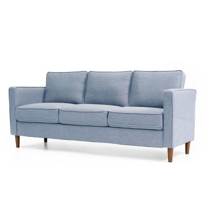 Hana Modern Linen Fabric Sofa/Couch with Armrest Pockets - Mellow