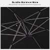 PURPLE LEAF Deluxe Aluminum Outdoor Patio Umbrella Square Cantilever Umbrellas - 3 of 4