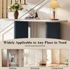 KIGFTSOD Narrow Console Table - Oval Faux Marble Top, Rustic Style with Curved Legs, Hallway & Entryway Accent Table for Living Room - 4 of 4