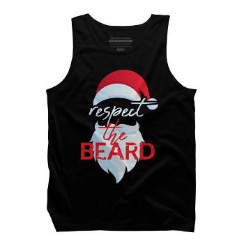 Men's Design By Humans respect the beard santa claus funny christmas By iLCreative Tank Top