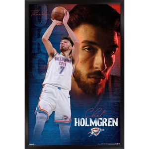 Trends International NBA Oklahoma City Thunder - Chet Holmgren 25 Framed Wall Poster Prints - 1 of 4