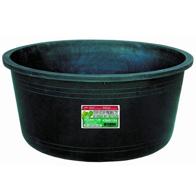 Tuff Stuff 15 Gallon Heavy Duty UV Light Resistant Flexible Outdoor Round Outside Planter Bowl Tank Tub for Water, Feed, or Storage, Green