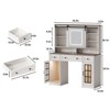 Makeup Vanity Desk with Sliding Mirror, Charging Station & LED Lights - 2 of 4