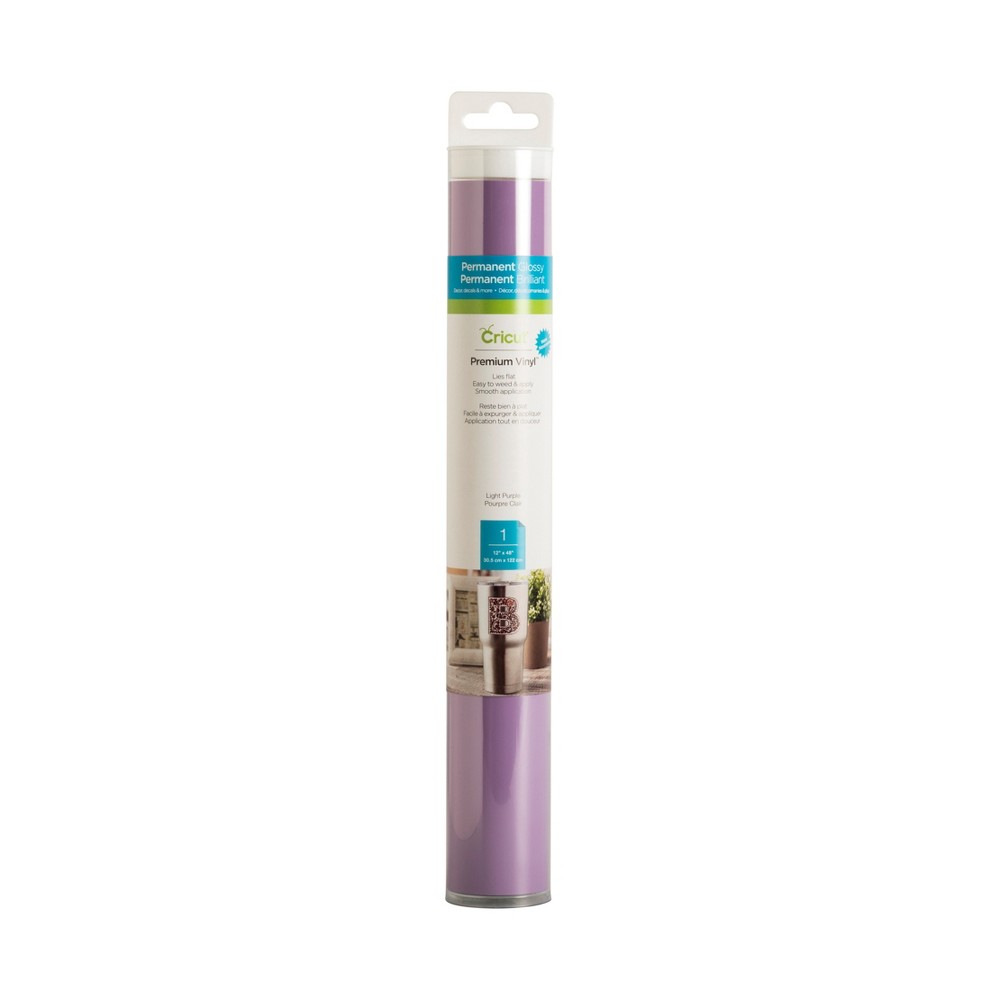 Cricut 12" x 48" Premium Glossy Permanent Vinyl Light Purple: Craft Cutting Material for All Cricut Machines
